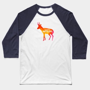 Antelope Critter - Watercolor background Baseball T-Shirt